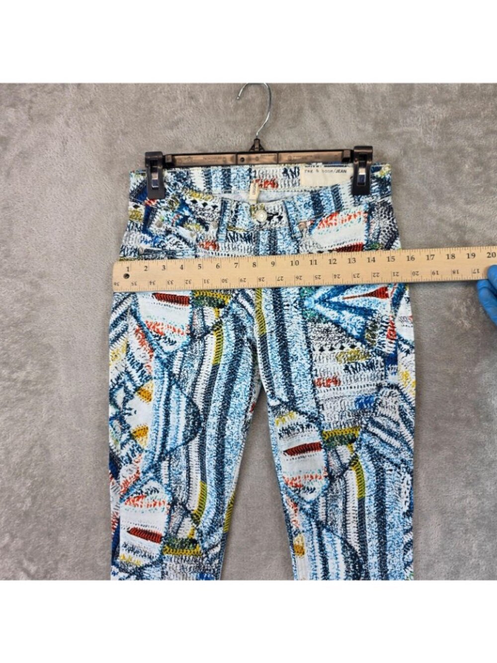 Rag & Bone JEAN Legging Womens 26 Multicolor Surf Knit Jegging Stretch Geometric - Picture 9 of 12